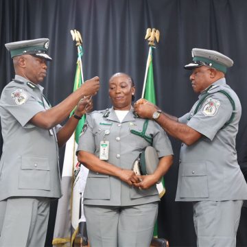 CGC Adeniyi Decorates Newly Confirmed Members of Customs Management Team