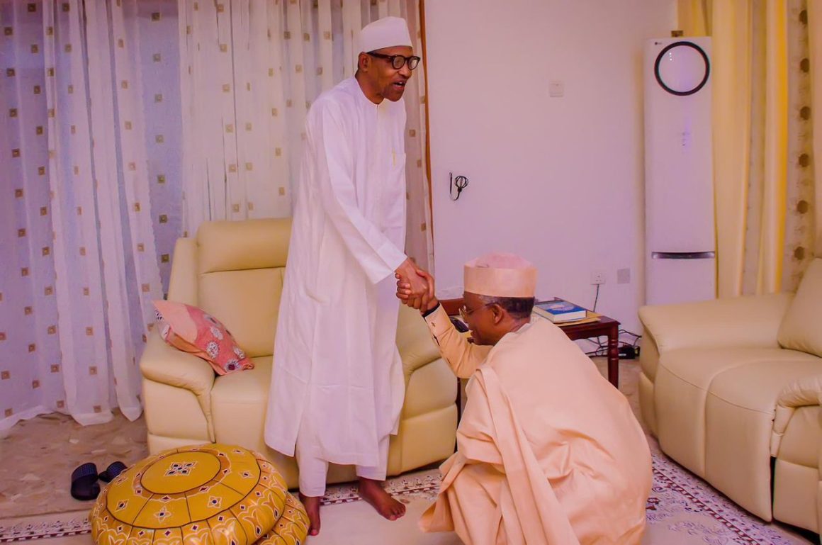 Mallam Nasiru Elrufai, Dujima of Adamawa and Alh. Musa Halilu Paid a Sallah Homage to His Excellency Muhammadu Buhari