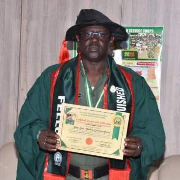 HUMANITARIAN INSTITUTE CONFERS AWARD ON NYSC DIRECTOR GENERAL