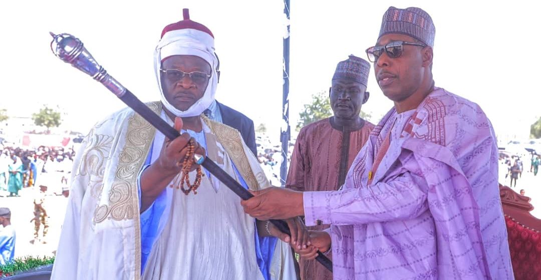 Borno: Gov Zulum Presents Staff of Office To New Shehu of Dikwa