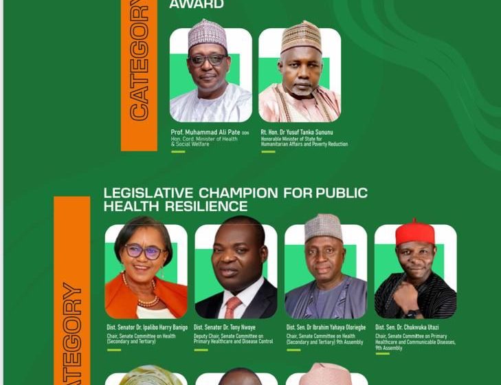 Just In: Presidency, Global Health Awards Lawmaker, Amos Magaji, 8 others Legislative Champion title